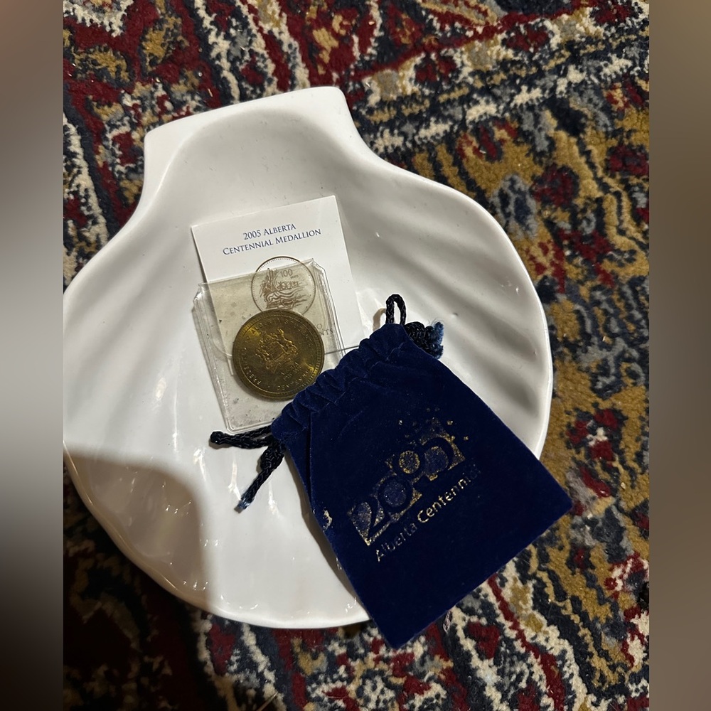 2005 Alberta Centennial Medallion with Blue Velvet Pouch